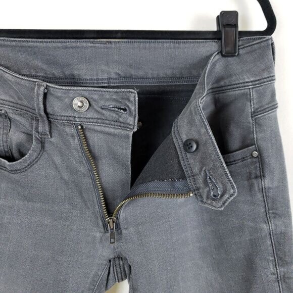 G-Star Jeans Lynn Skinny Low Rise Gray Womens 32L? (US 14) Grunge Moto Urban - Picture 4 of 10